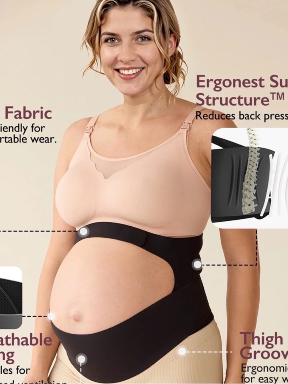 Momcozy BellyEmbrace - Momcozy Ergonest Maternity Belly Band